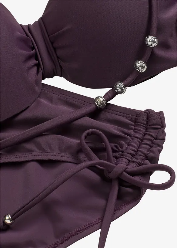 Balconette-bikini med avtagbare halterneck-stropper (2-delt sett), bonprix