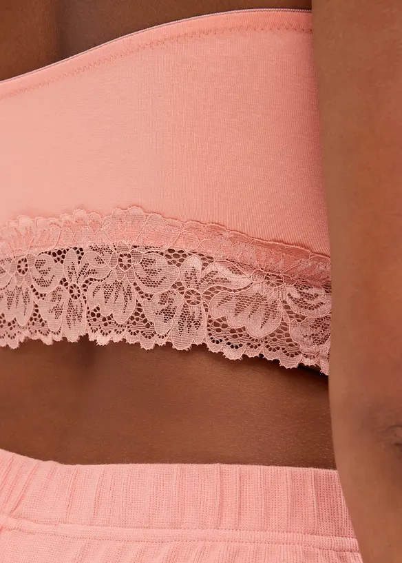 Bandeau-BH med økologisk bomull (2-pack), bonprix