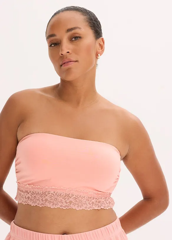 Bandeau-BH med økologisk bomull (2-pack), bonprix