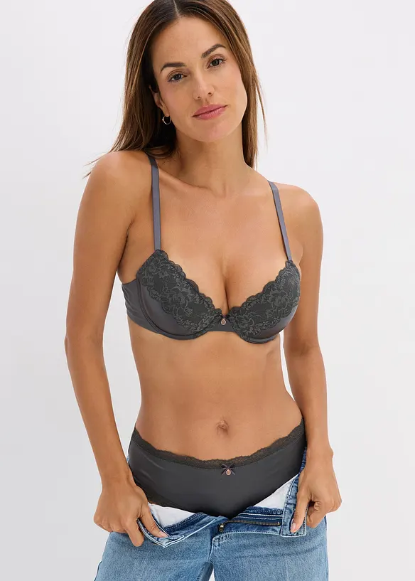 Padded-BH med glanseffekt, bonprix