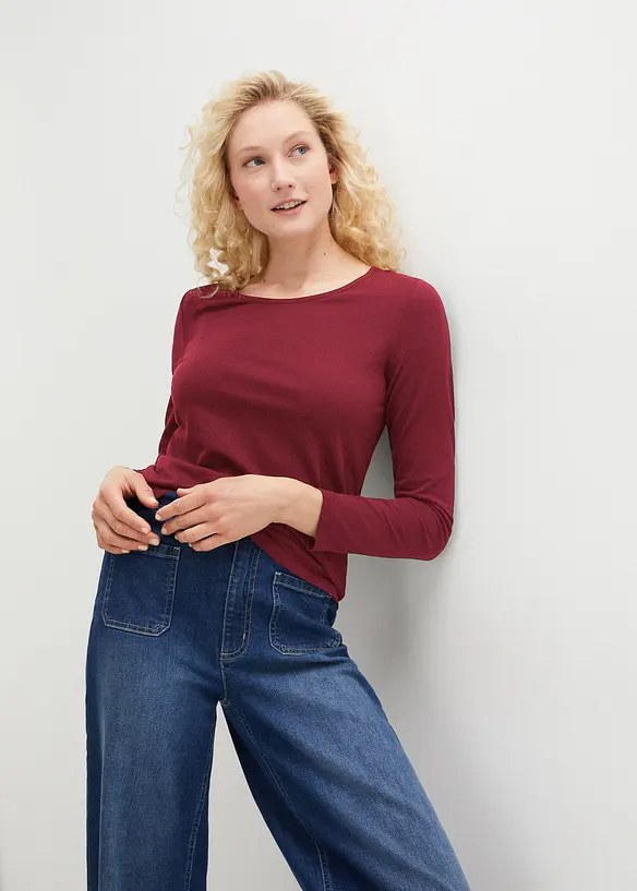 Langermet topp (2-pack), bonprix