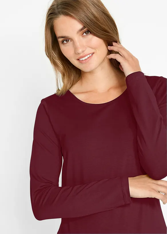 Langermet topp (2-pack), bonprix