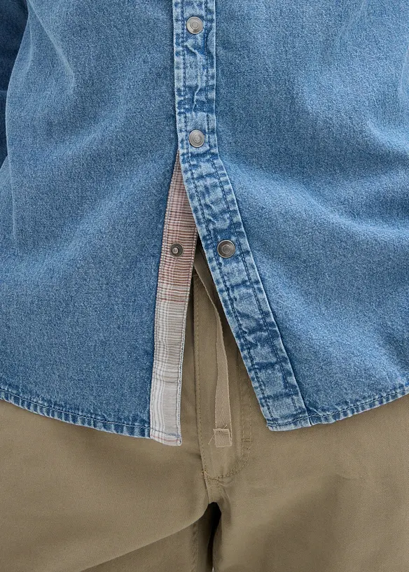 Denimskjorte i 100% bomull, bonprix