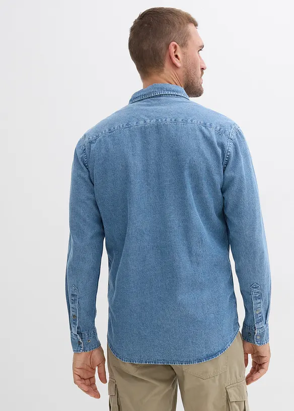 Denimskjorte i 100% bomull, bonprix