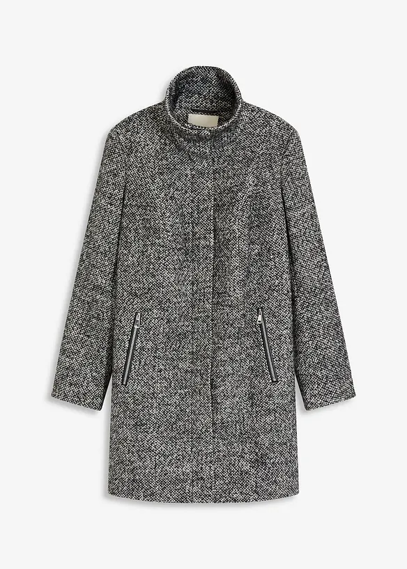 Ledig, kort kåpe i ull-stil, bonprix