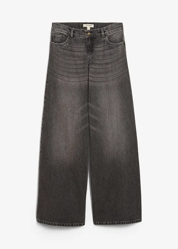 Wide Leg-jeans Mid Waist, bonprix