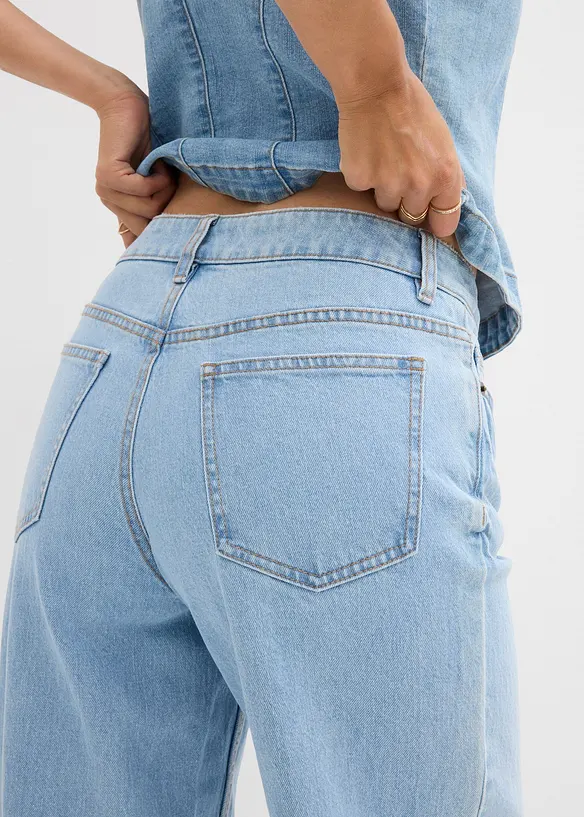 Loose Fit Straight-jeans Mid Waist, bonprix