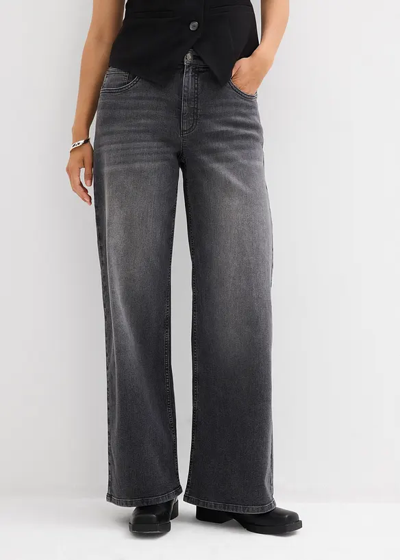 Wide Leg-jeans, High Waist, bonprix