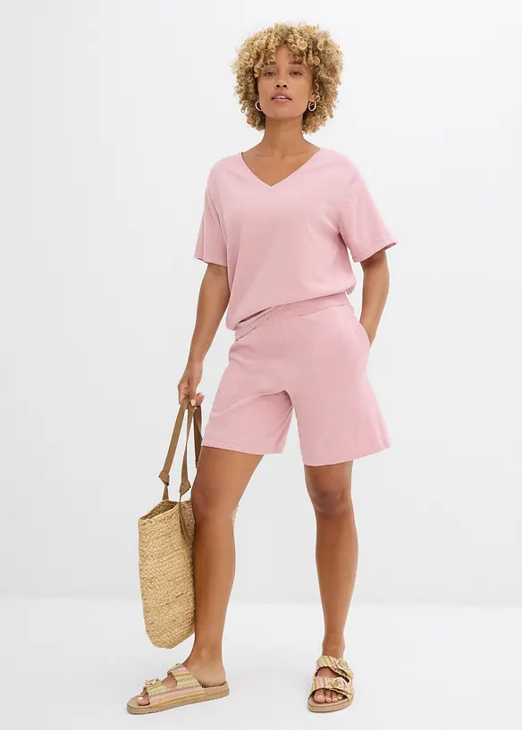 Slip on-shorts i finstrikk, bonprix