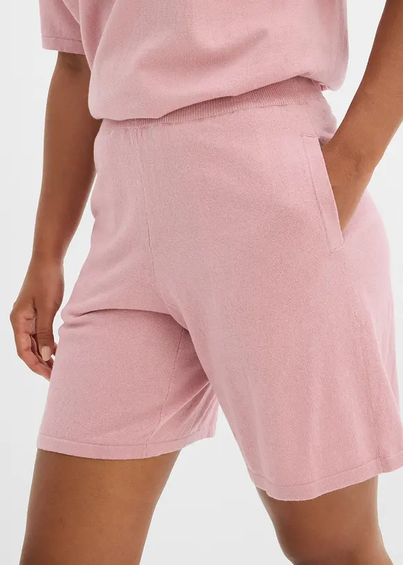 Slip on-shorts i finstrikk, bonprix