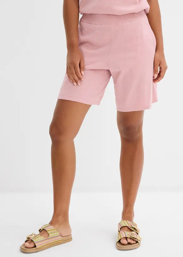 Slip on-shorts i finstrikk, bonprix