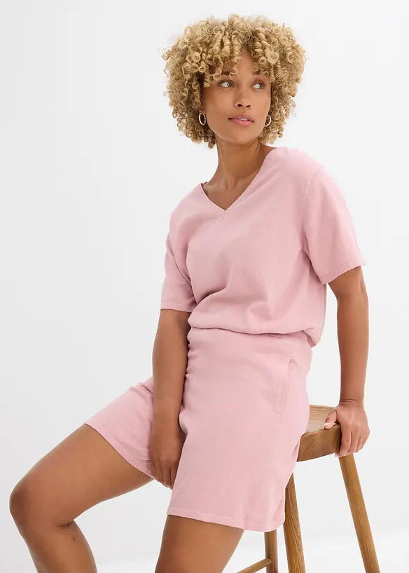 Slip on-shorts i finstrikk, bonprix