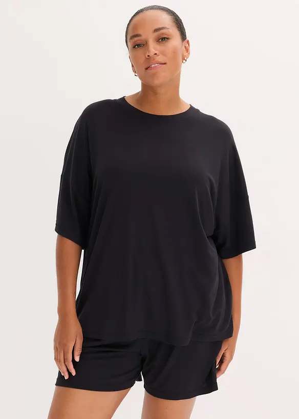 Oversized kort pyjamas av myk modal, bonprix