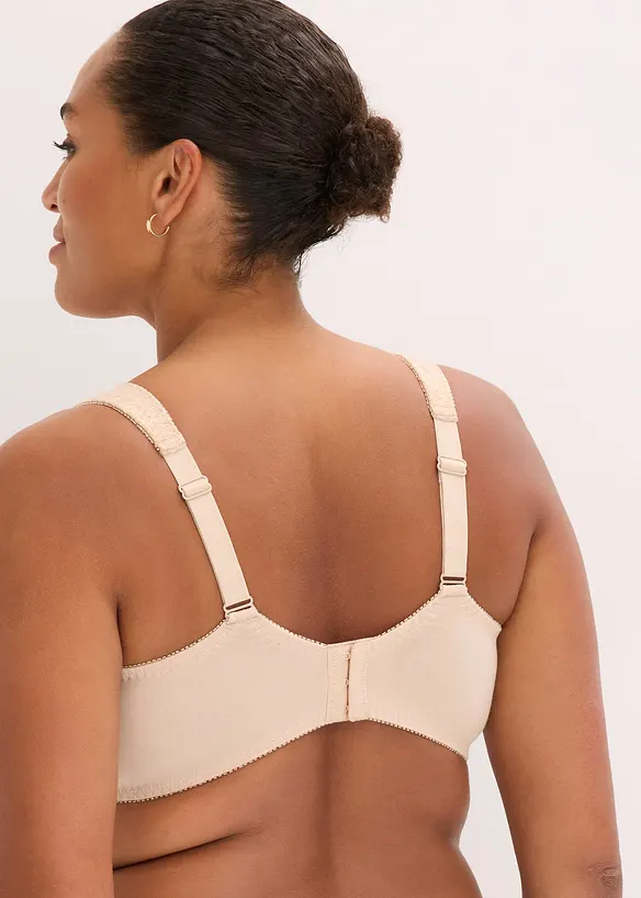 T-skjorte-BH med spiler og bomull (2-pack), bonprix