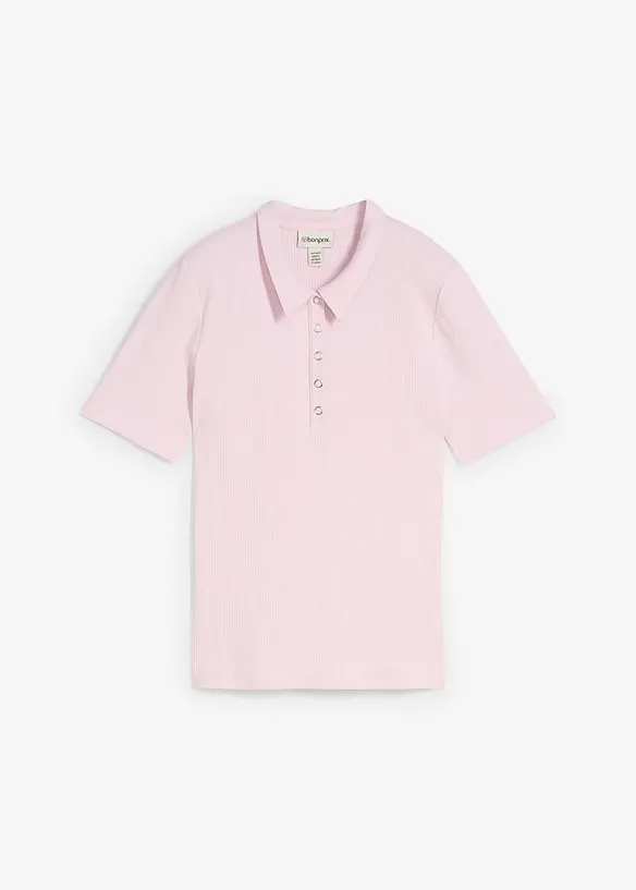 Poloskjorte i viskosemiks, bonprix