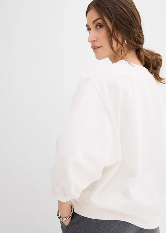 Oversized sweatshirt i 100% bomull, bonprix