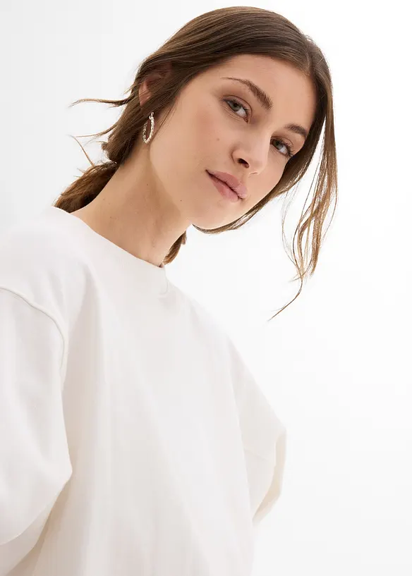 Oversized sweatshirt i 100% bomull, bonprix