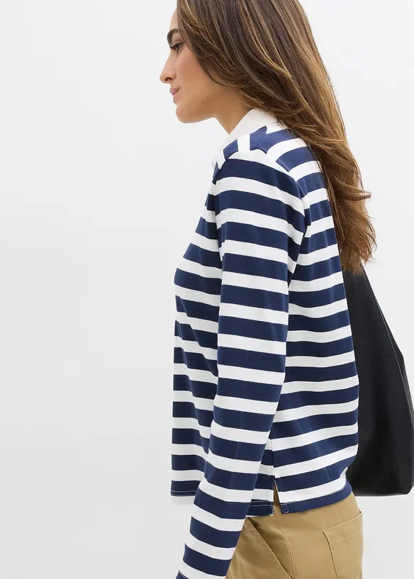 Poloskjorte i fast økologisk bomull, bonprix