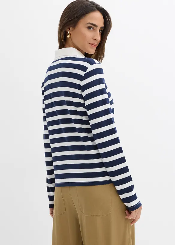 Poloskjorte i fast økologisk bomull, bonprix