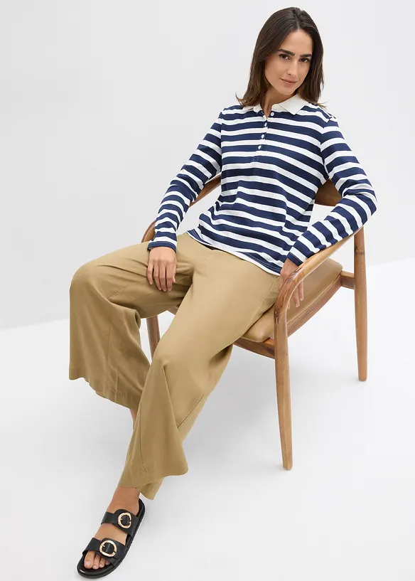 Poloskjorte i fast økologisk bomull, bonprix