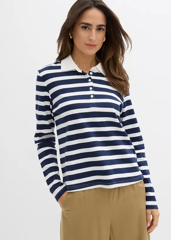 Poloskjorte i fast økologisk bomull, bonprix