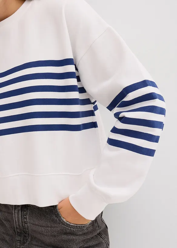 Oversized sweatshirt i 100% bomull, bonprix