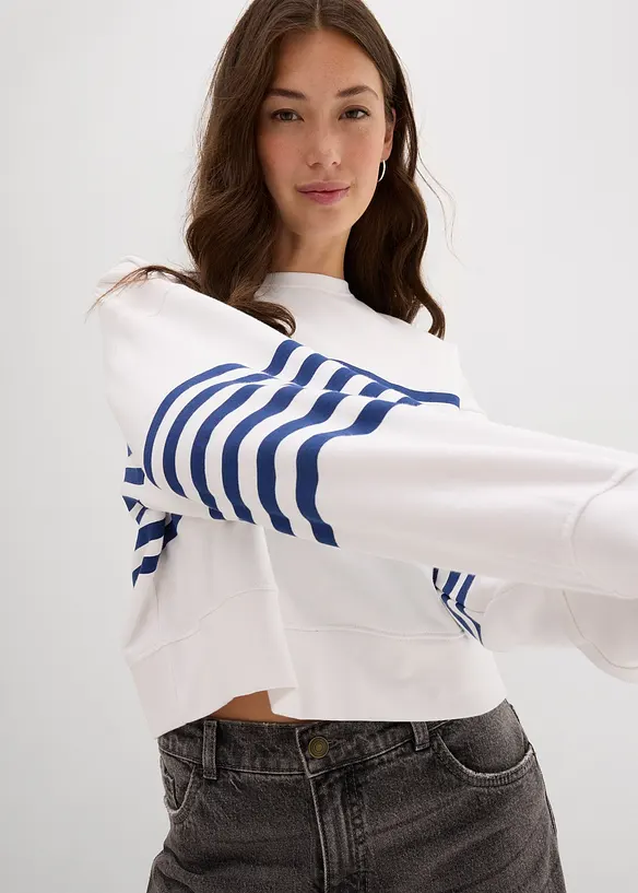 Oversized sweatshirt i 100% bomull, bonprix