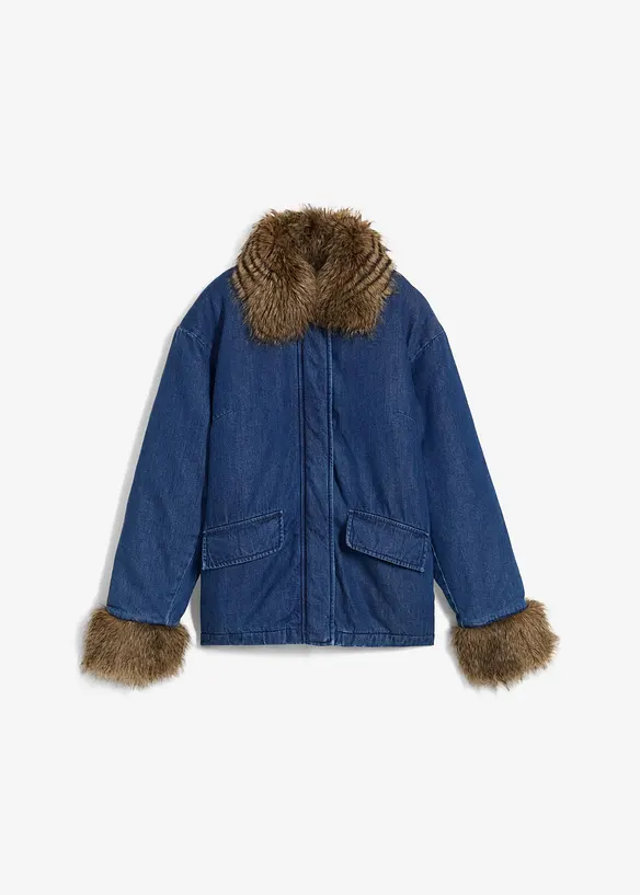 Lett vattert denimjakke, bonprix