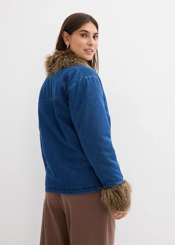 Lett vattert denimjakke, bonprix