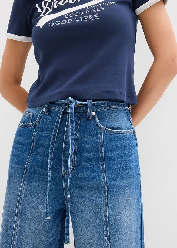 Wide Leg-jeans High Waist, bonprix