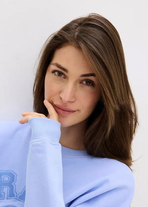 Oversized sweatshirt i 100% bomull, bonprix