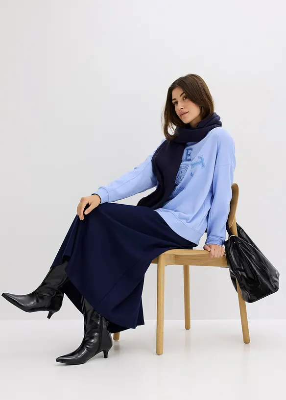 Oversized sweatshirt i 100% bomull, bonprix