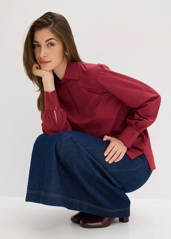 Oversized skjorte med voluminøse ermer, bonprix