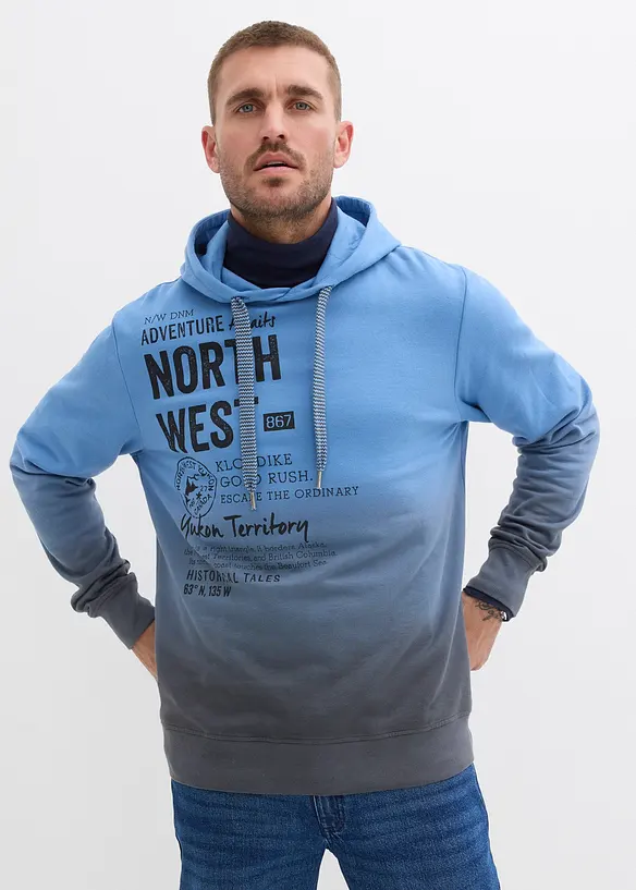 Hettegenser i 100% bomull, bonprix