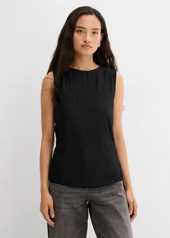 Crinkle topp, bonprix