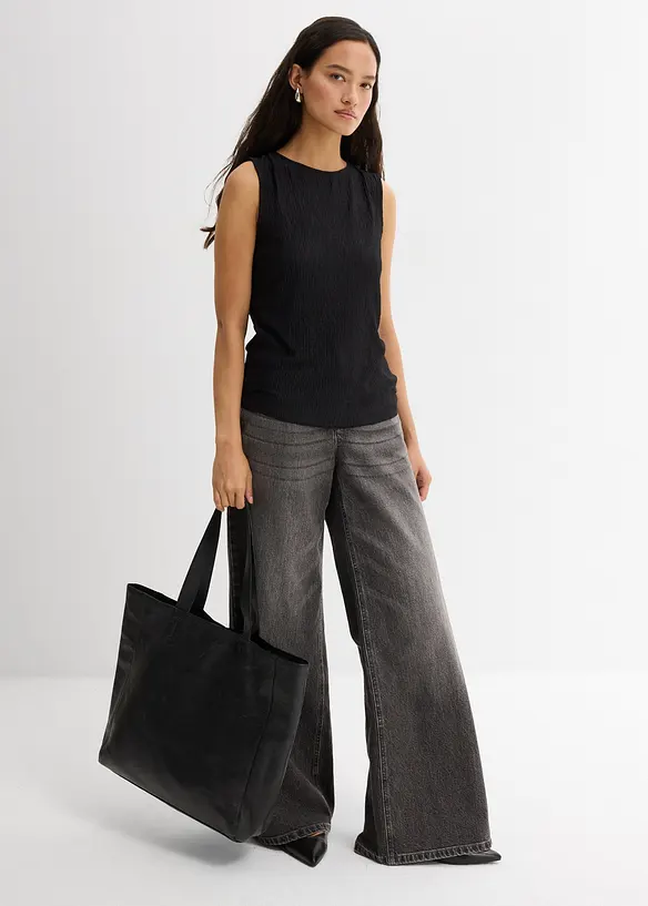 Crinkle topp, bonprix