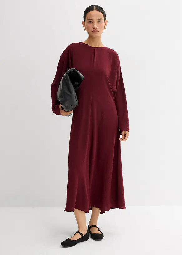 Midikjole med drapering, bonprix
