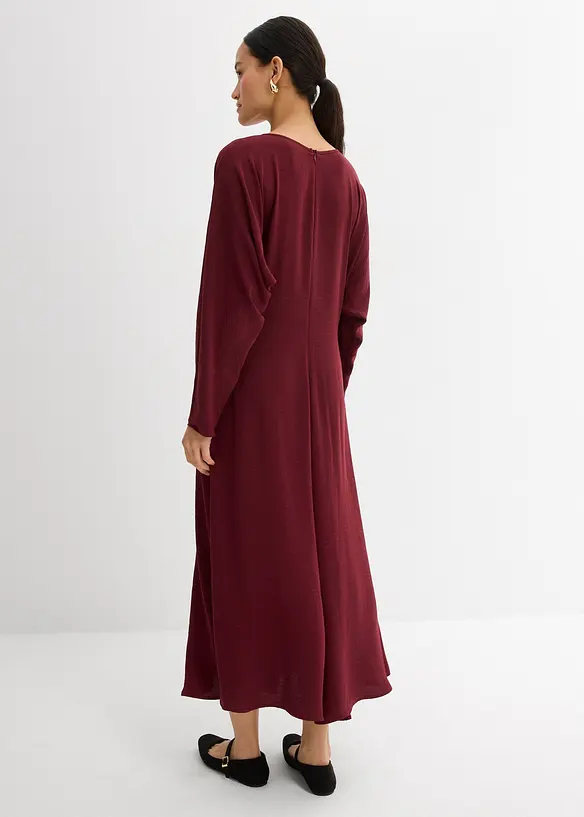 Midikjole med drapering, bonprix