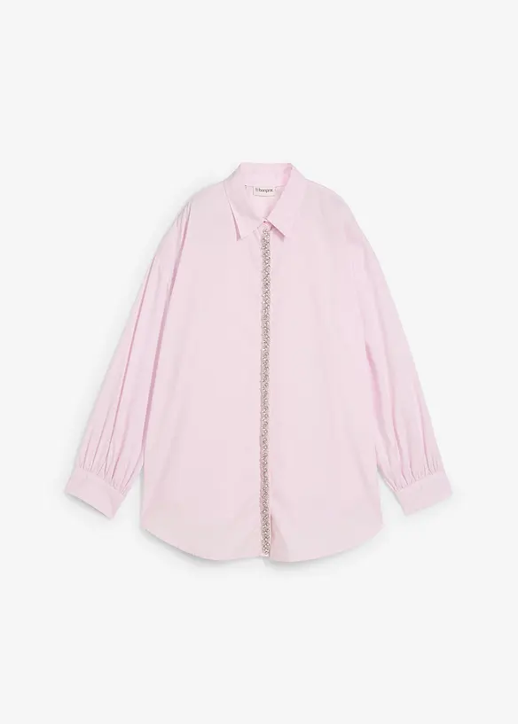 Bluse med strassapplikasjon, bonprix