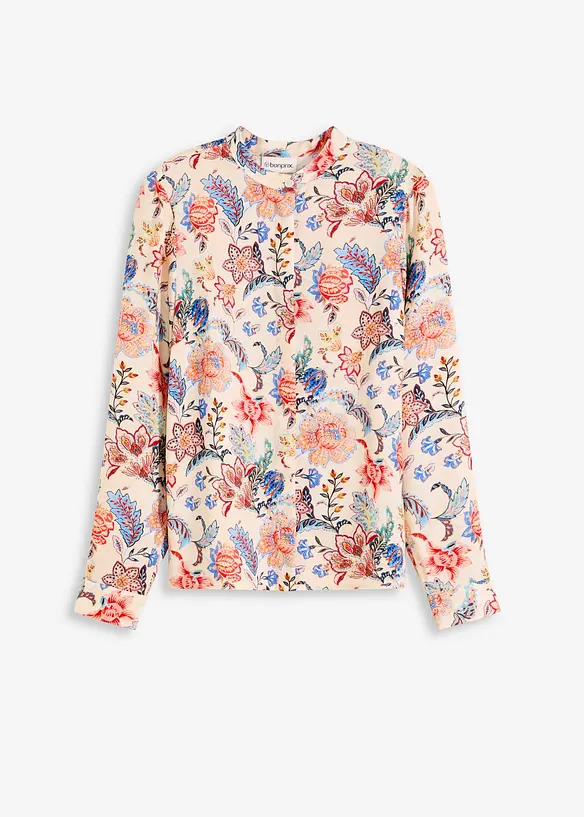 Bluse med blomsterprint, bonprix