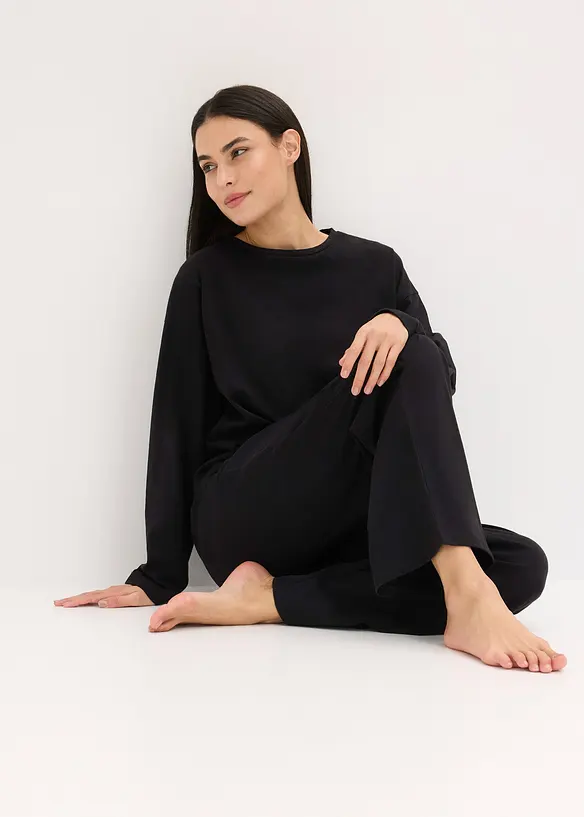 Loungewear-kosedress i myk bomull, oversized, bonprix