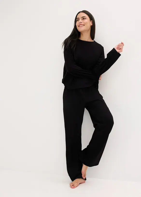 Loungewear-kosedress i myk bomull, oversized, bonprix
