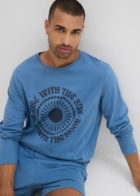 Kort pyjamas i 100% økologisk bomull, bonprix