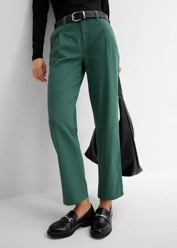 Barrel bukse i twill, bonprix