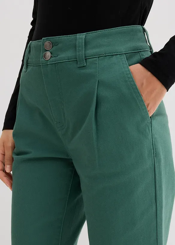 Barrel bukse i twill, bonprix