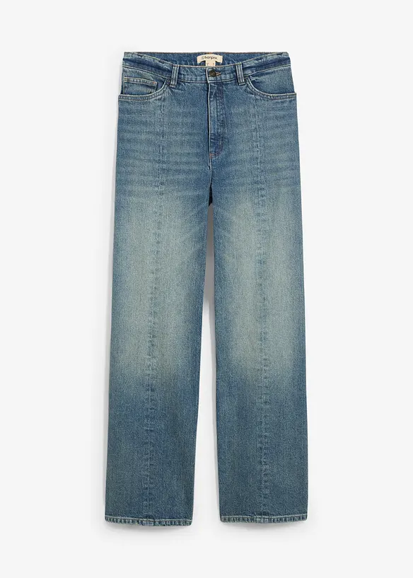 Loose Straight-jeans High Waist, Low Stretch, bonprix