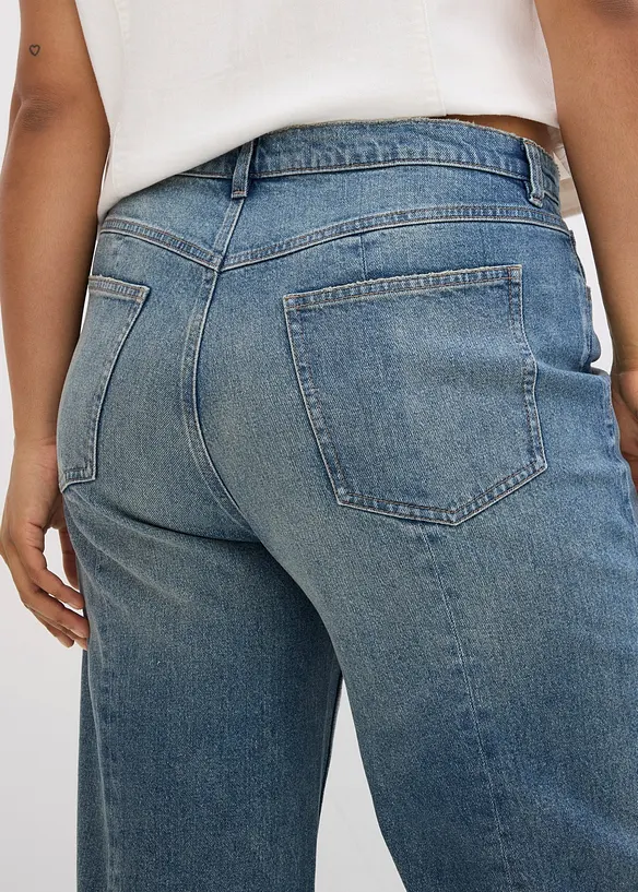 Loose Straight-jeans High Waist, Low Stretch, bonprix