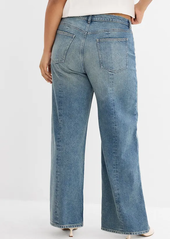 Loose Straight-jeans High Waist, Low Stretch, bonprix