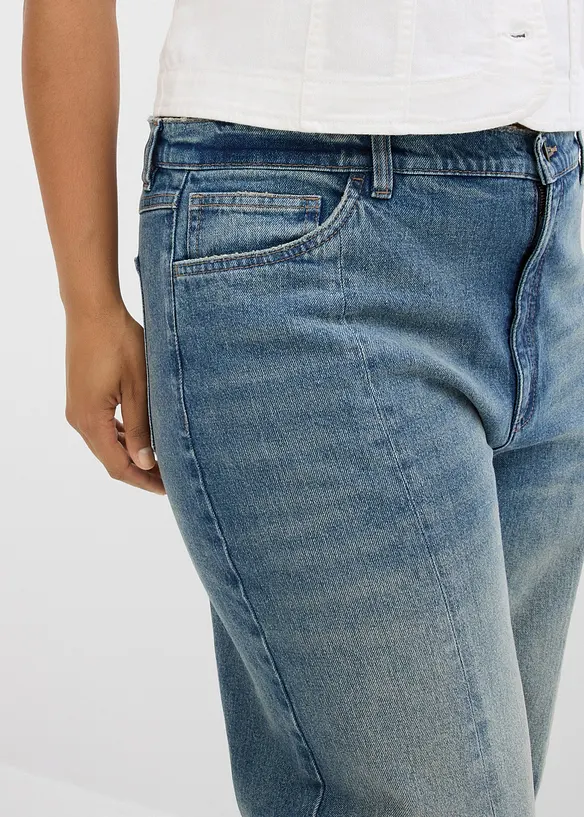 Loose Straight-jeans High Waist, Low Stretch, bonprix