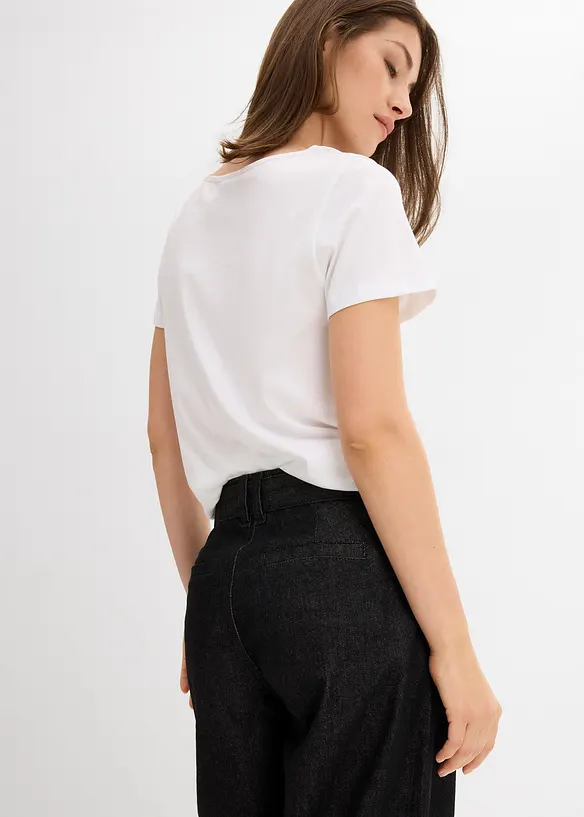 Barrel-jeans, Mid Waist med belte, bonprix